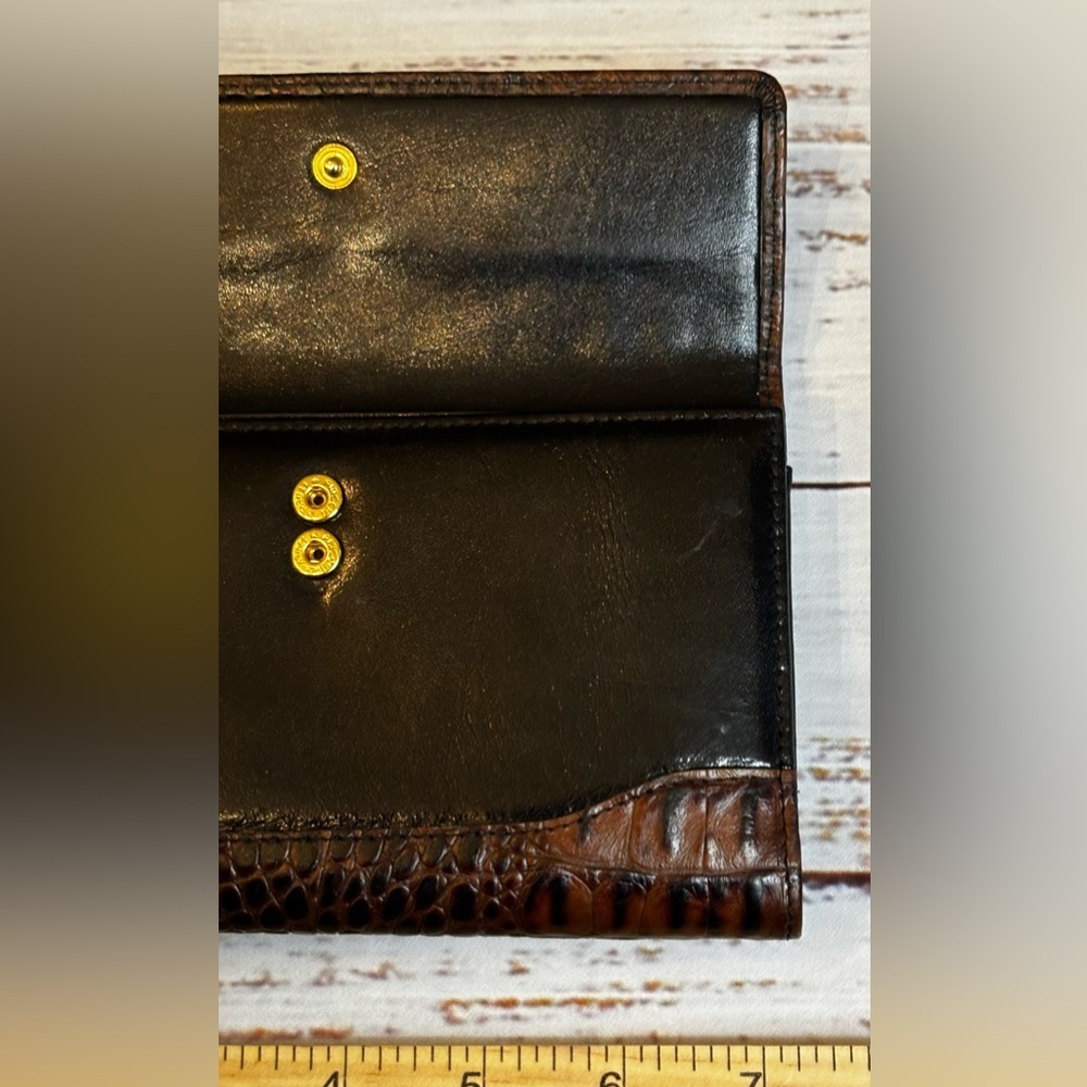 Brahmin Tuscan Collection Croc Embossed Wallet - Picture 6 of 11